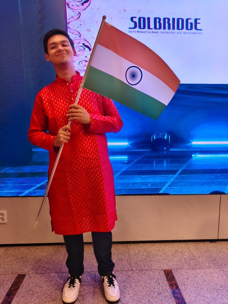 Himanshu Rawat representing India at SolBridge Cultural Festival